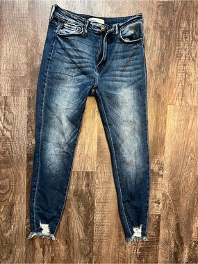 KanCan Raw Hem Skinny Jeans